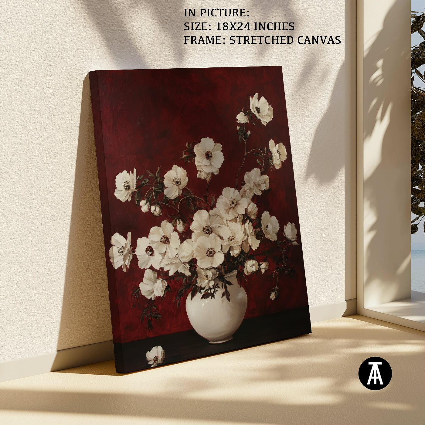 Artwork in Natural Wood Frame