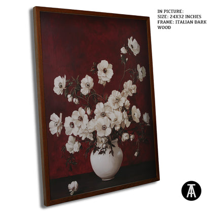 Artwork in Dark Wood Frame