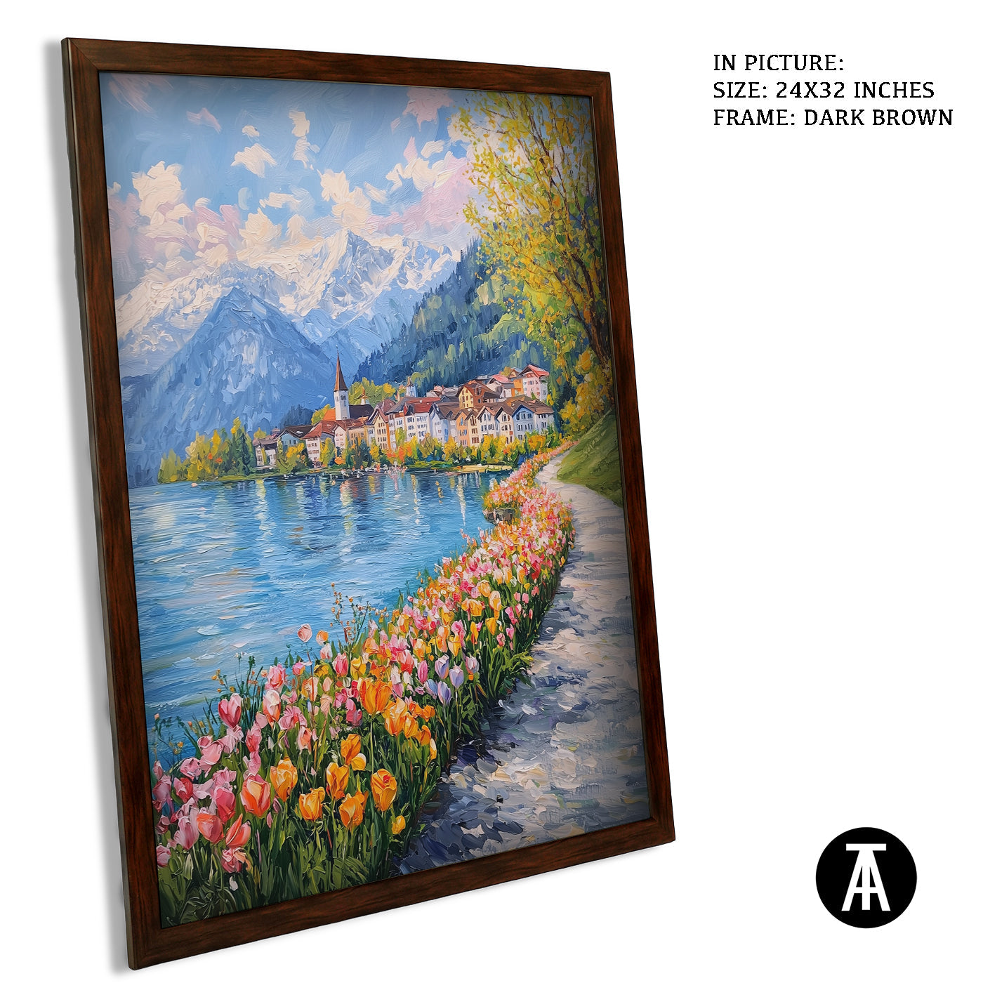Artwork in Metal Champagne Gold Frame