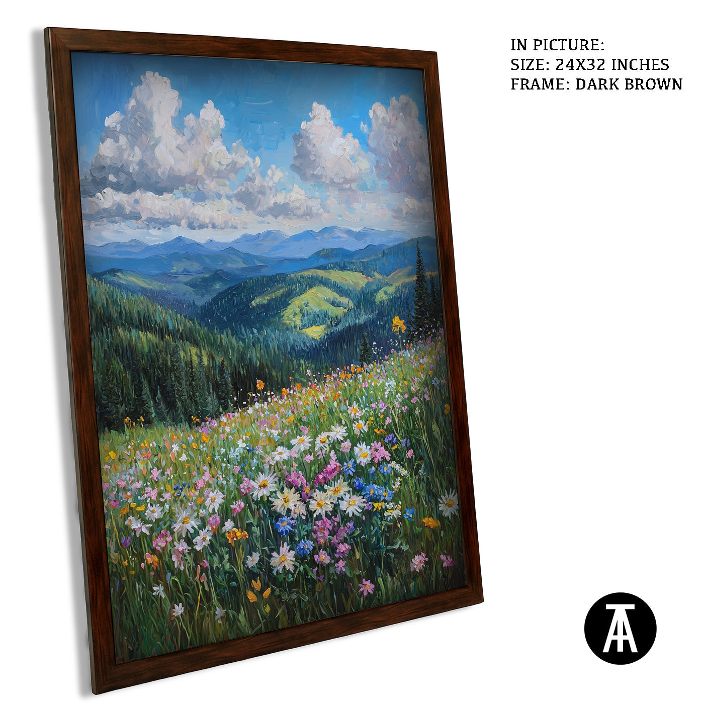 Artwork in Metal Champagne Gold Frame