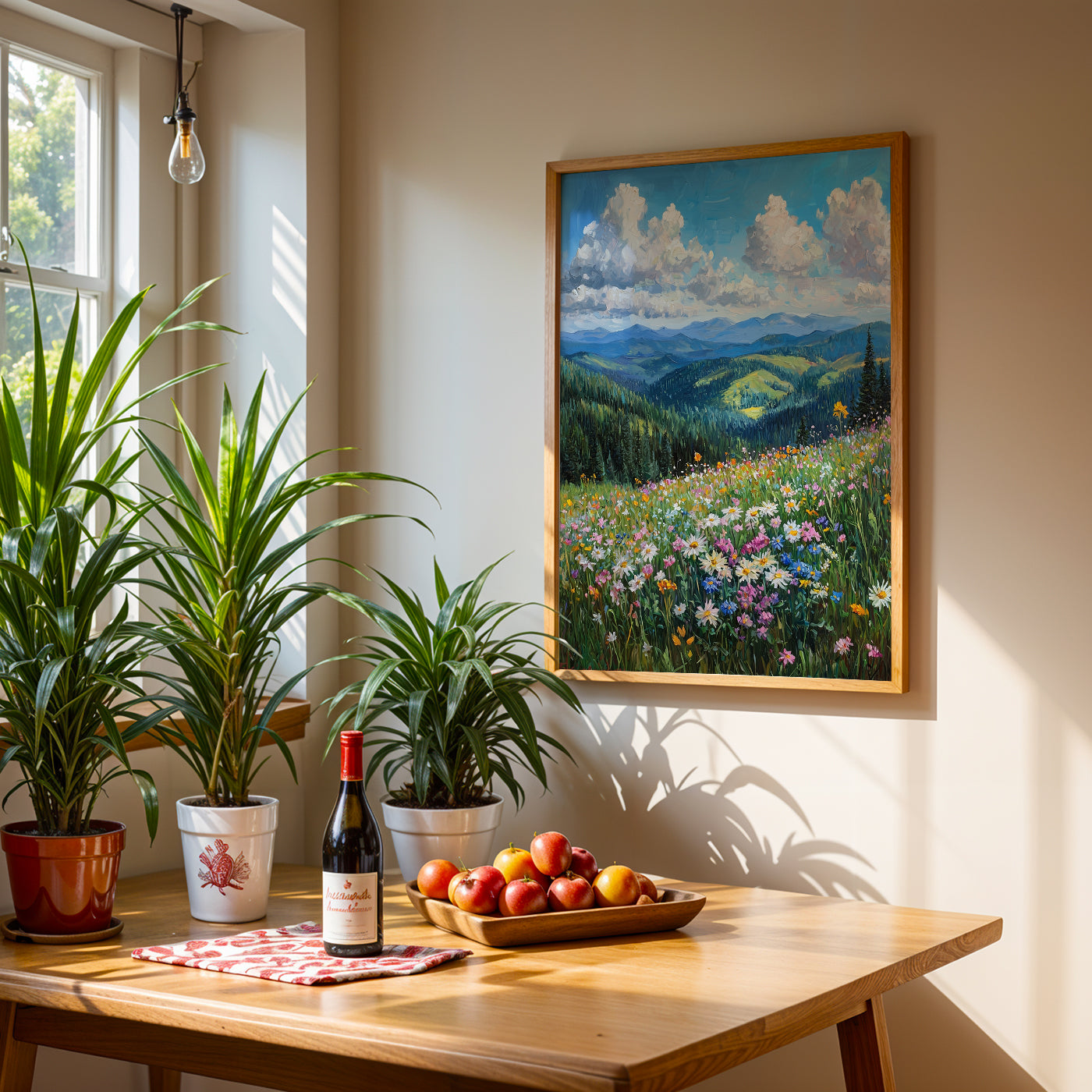 Floral Artwork in a Lifestyle Setting