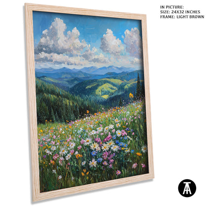 Artwork in Dark Brown Frame