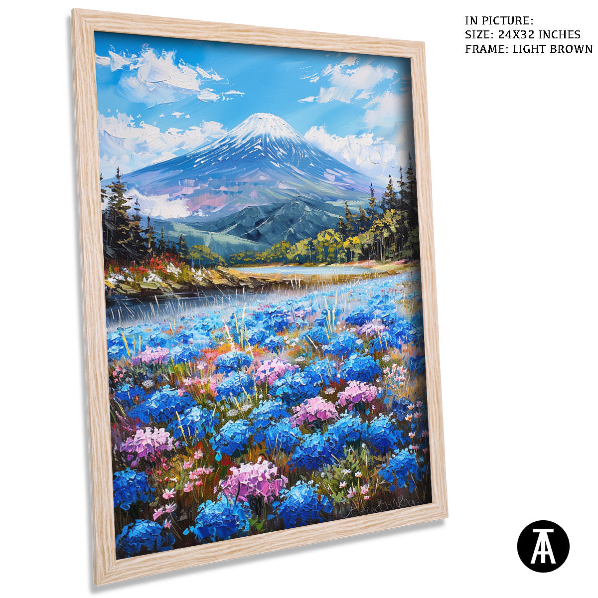 Artwork in Dark Brown Frame