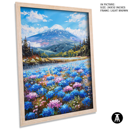 Artwork in Dark Brown Frame