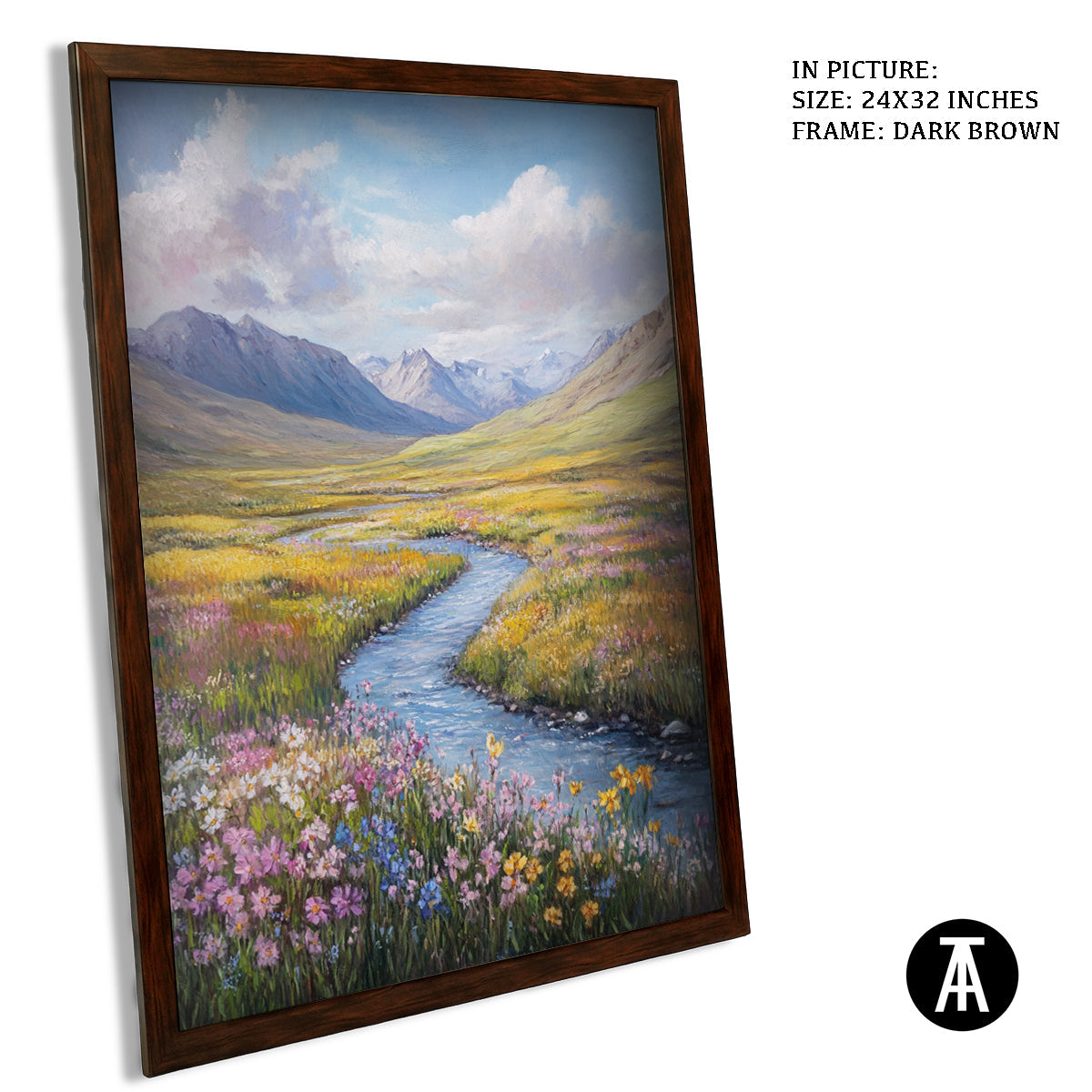 Artwork in Metal Champagne Gold Frame