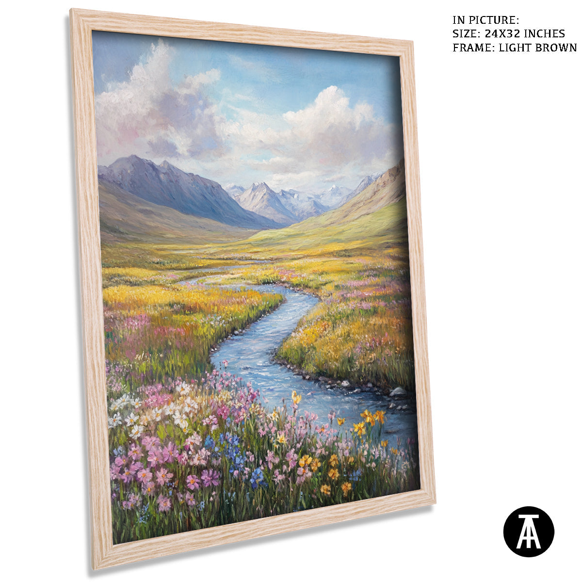 Artwork in Dark Brown Frame