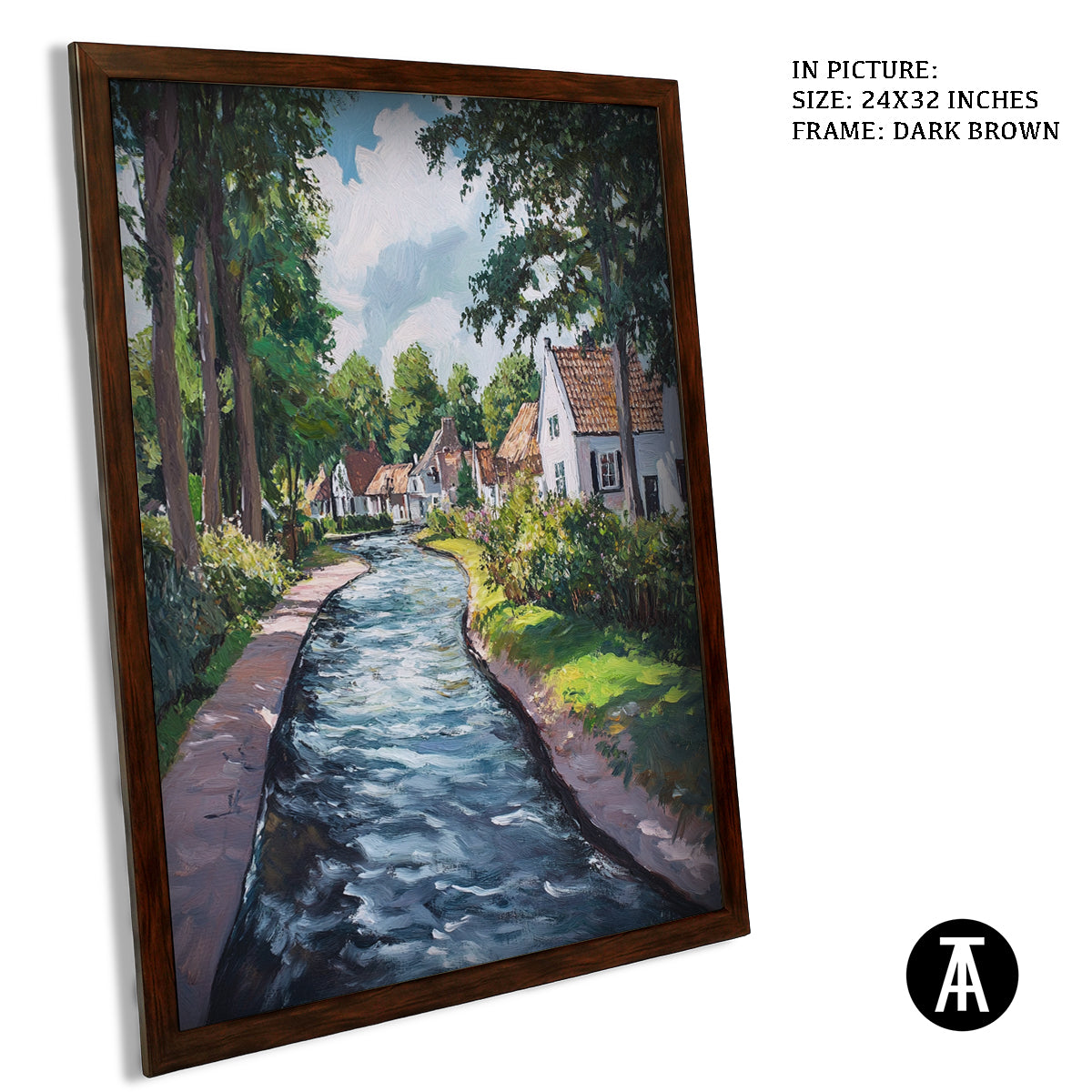 Artwork in Metal Champagne Gold Frame