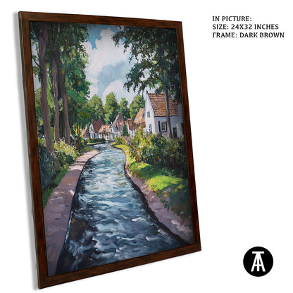 Artwork in Metal Champagne Gold Frame