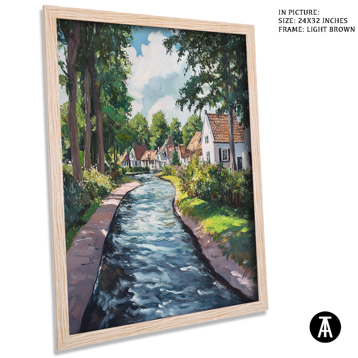 Artwork in Dark Brown Frame