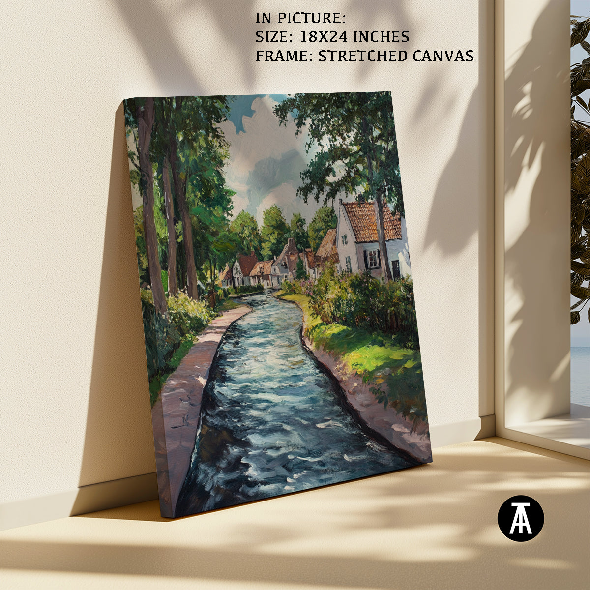 Artwork in Natural Wood Frame