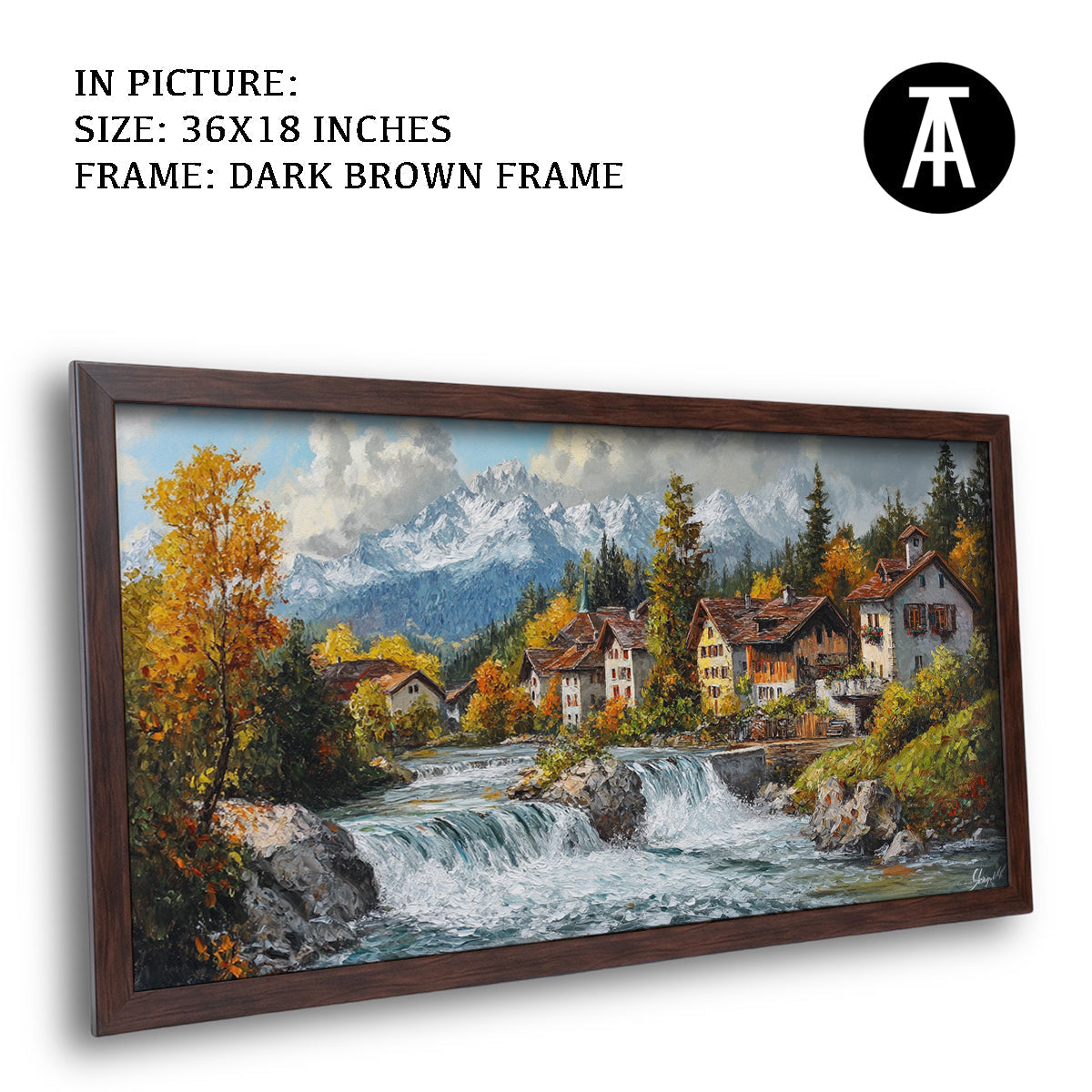 Artwork in Metal Champagne Gold Frame