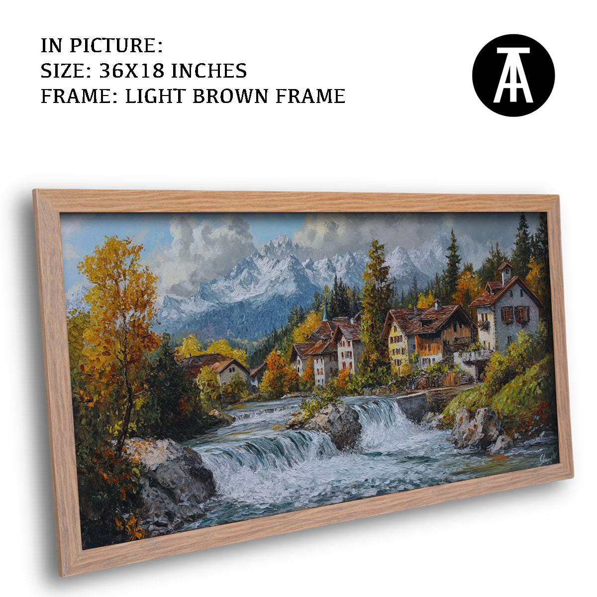 Artwork in Dark Brown Frame