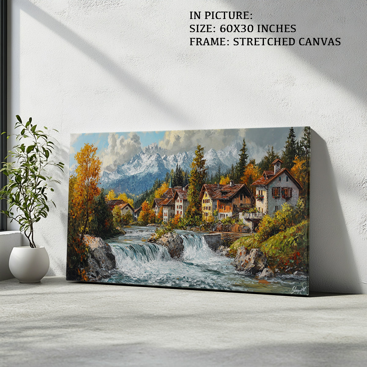 Artwork in Natural Wood Frame