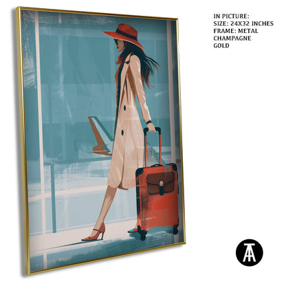 Artwork in Metal Champagne Gold Frame