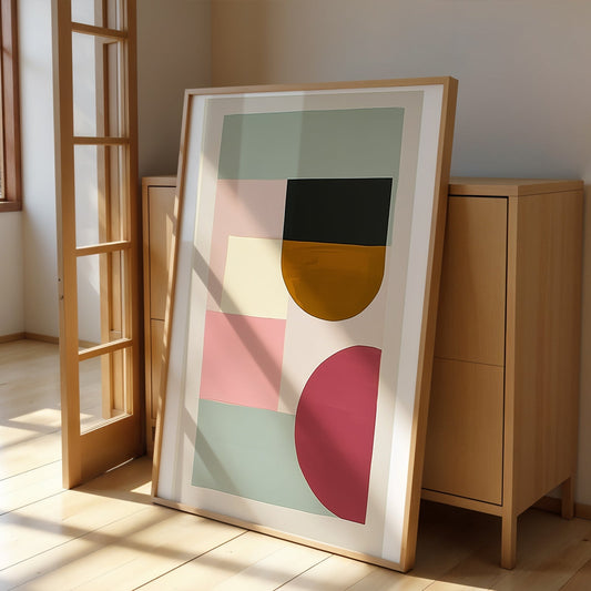 Abstract Painting for Home Forms Pink by NYC Abstract