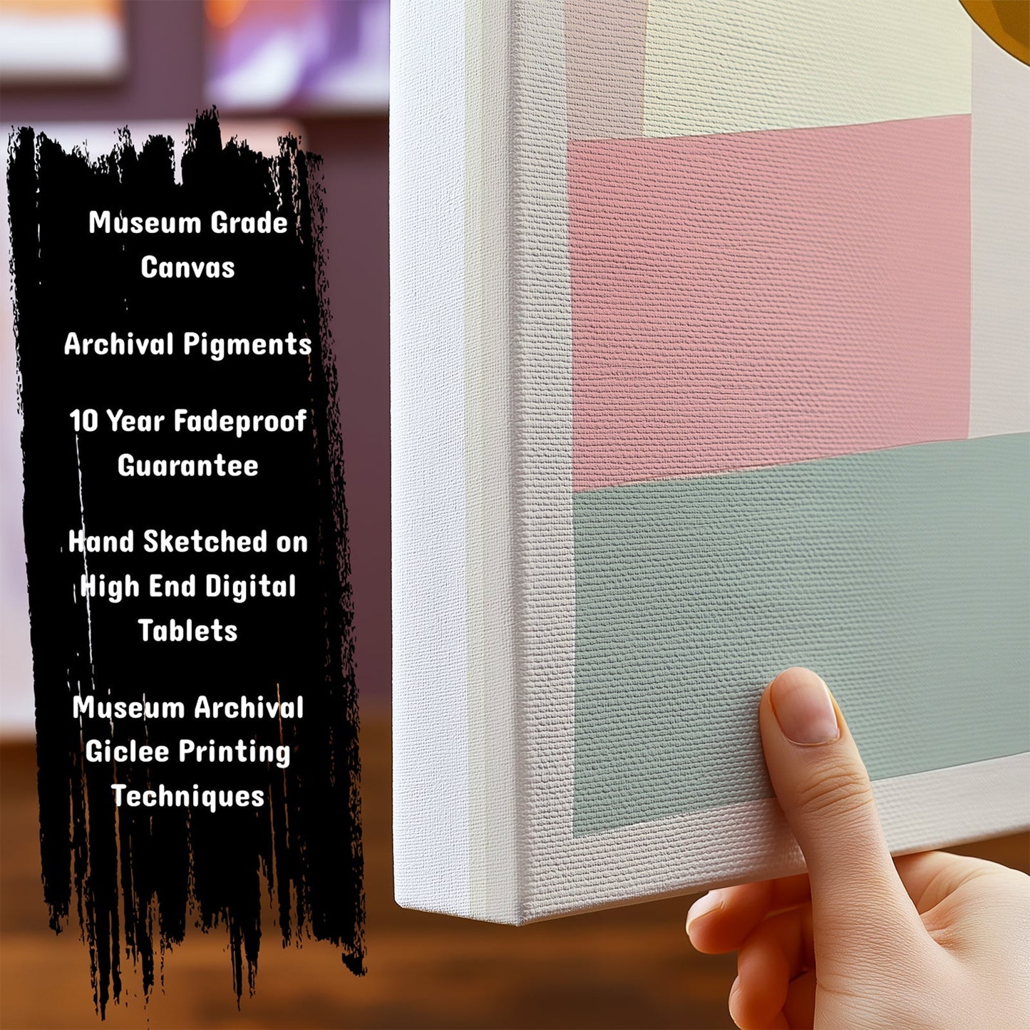 Important Features of our Abstract ArtworksForms Pink by NYC Abstract
