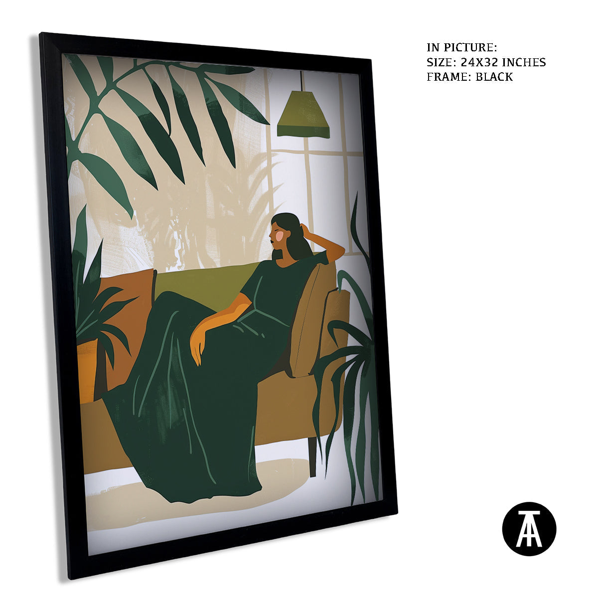 Sample Artwork in Black Frame