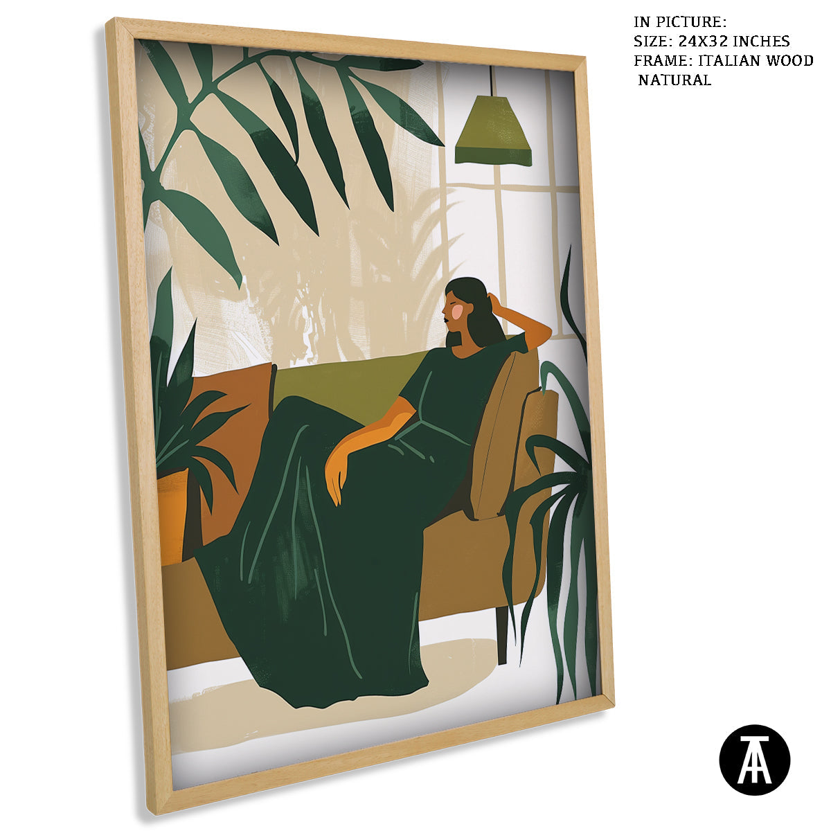 Sample Artwork in Italian Wood Framing Natural