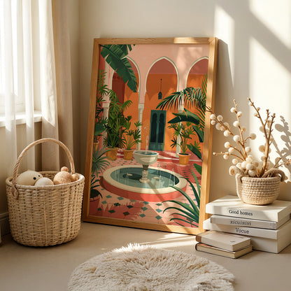 Boho Art Painting in a Lifestyle Setting