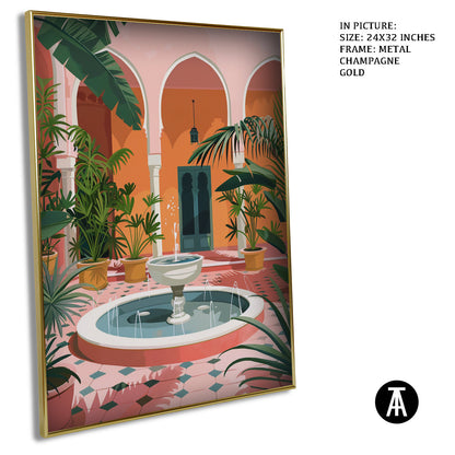 Artwork in Metal Champagne Gold Frame