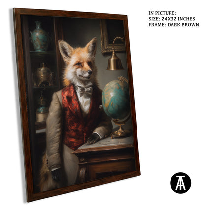 Artwork in Dark Brown Frame