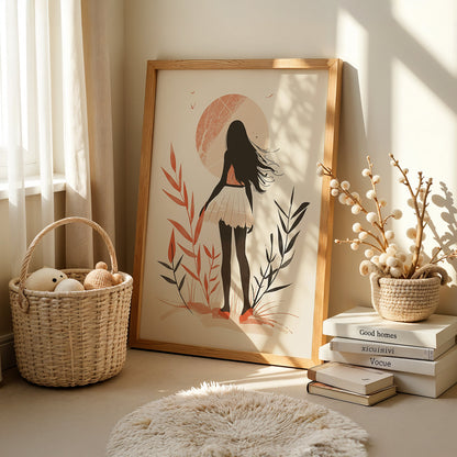 Boho Art Painting in a Lifestyle Setting