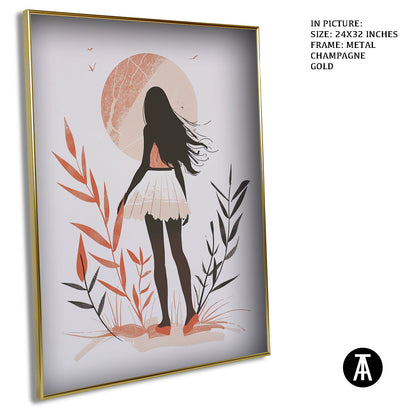 Artwork in Metal Champagne Gold Frame
