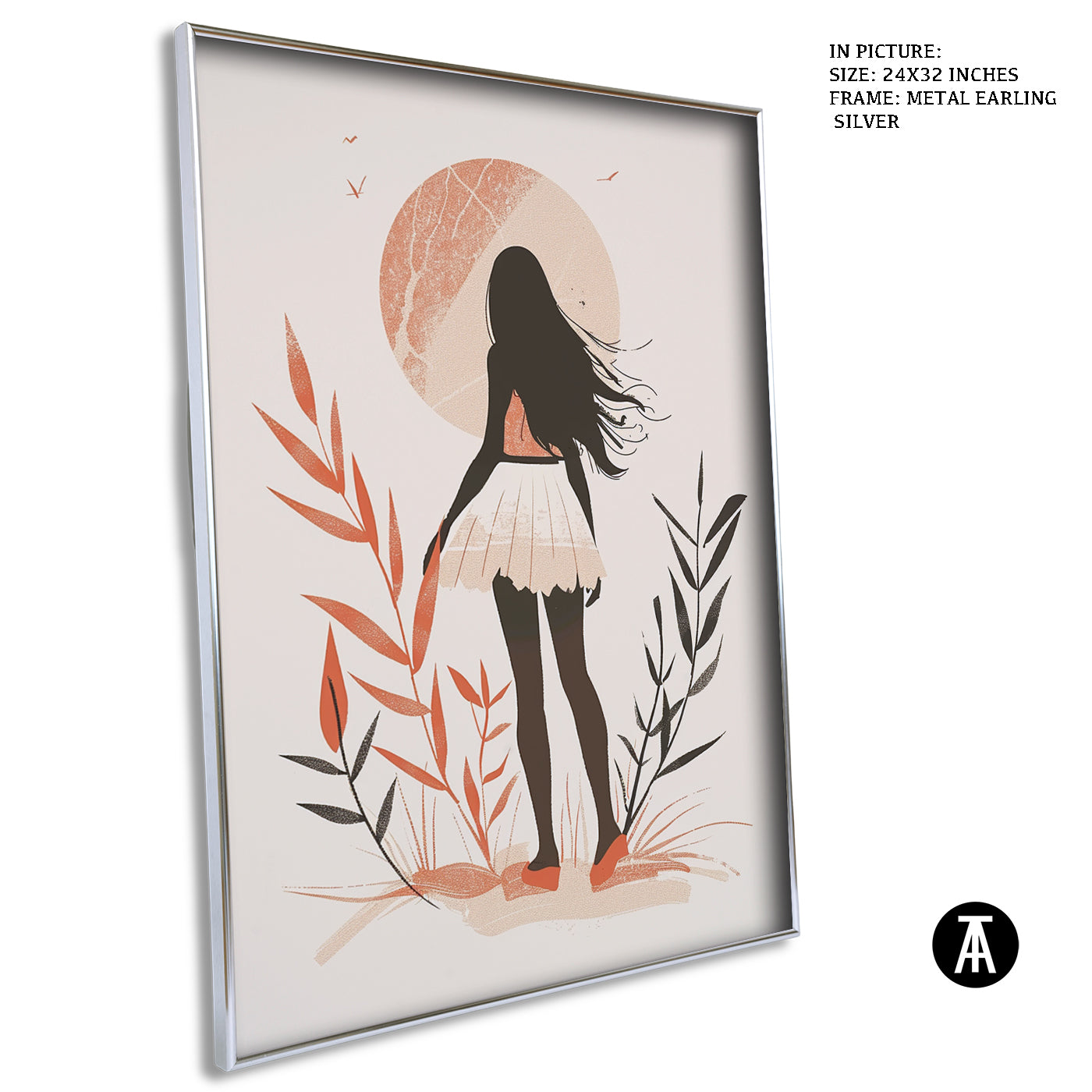 Artwork in Metal Earling Silver Frame