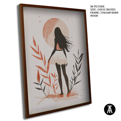 Artwork in Dark Wood Frame