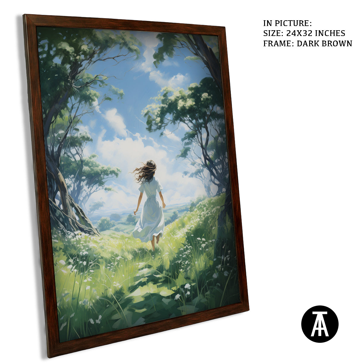 Artwork in Metal Champagne Gold Frame