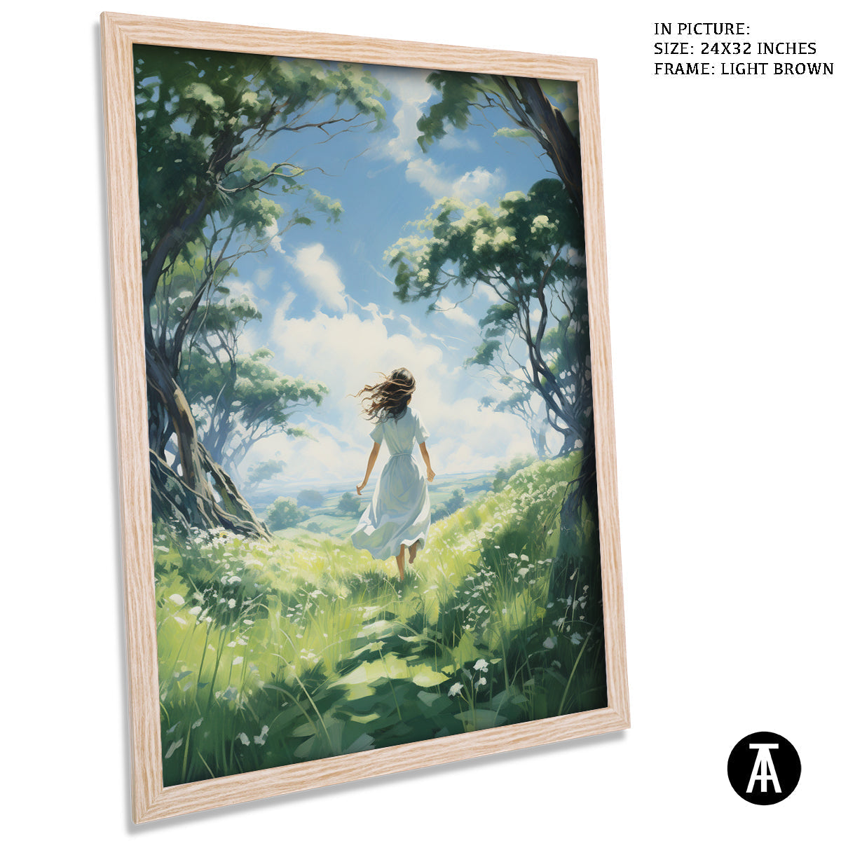 Artwork in Dark Brown Frame