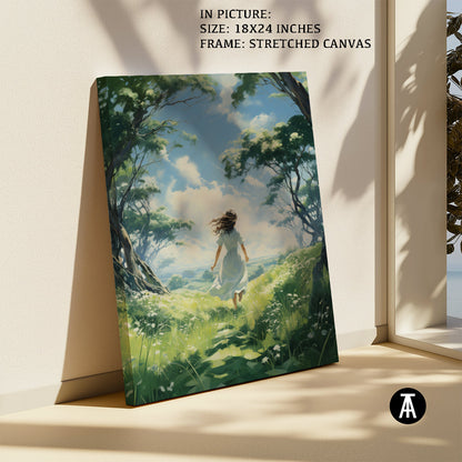 Artwork in Natural Wood Frame