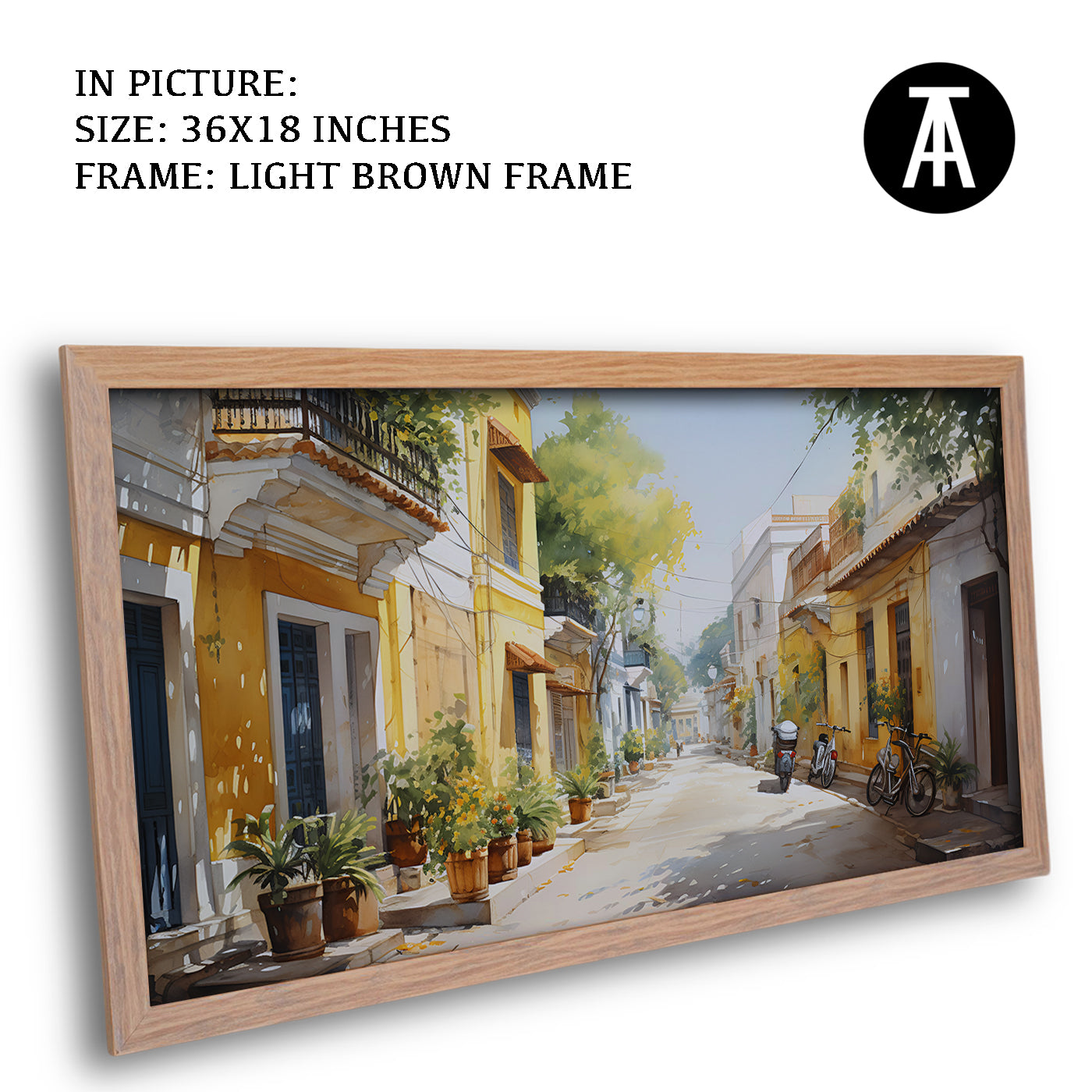 Artwork in Dark Brown Frame