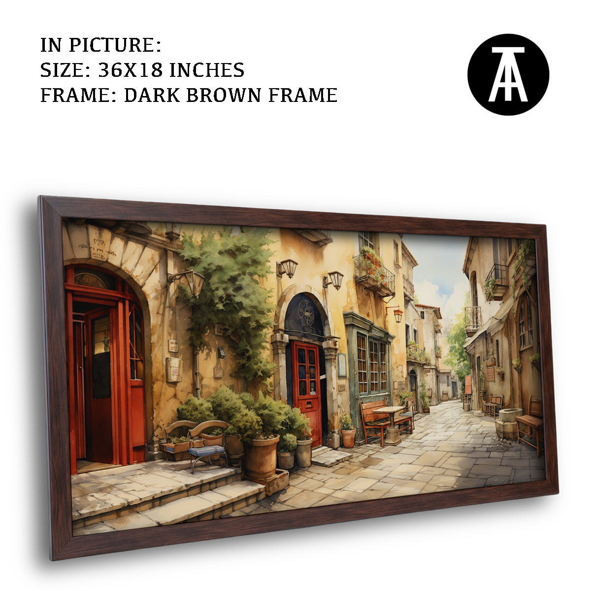 Artwork in Metal Champagne Gold Frame