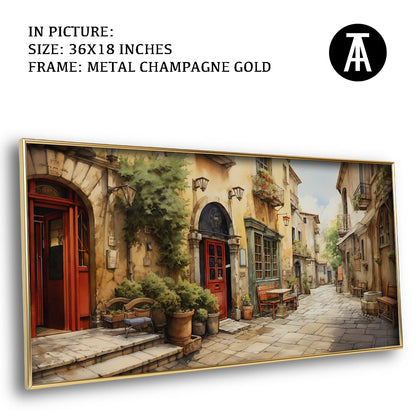 Artwork in Light Brown Frame