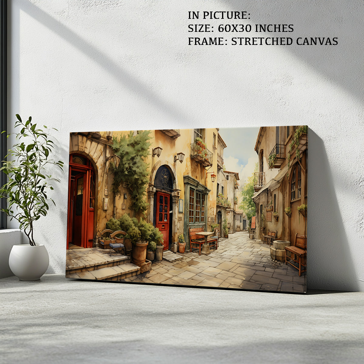 Artwork in Natural Wood Frame