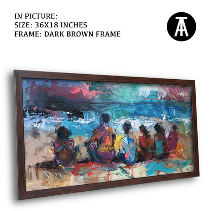 Artwork in Metal Champagne Gold Frame