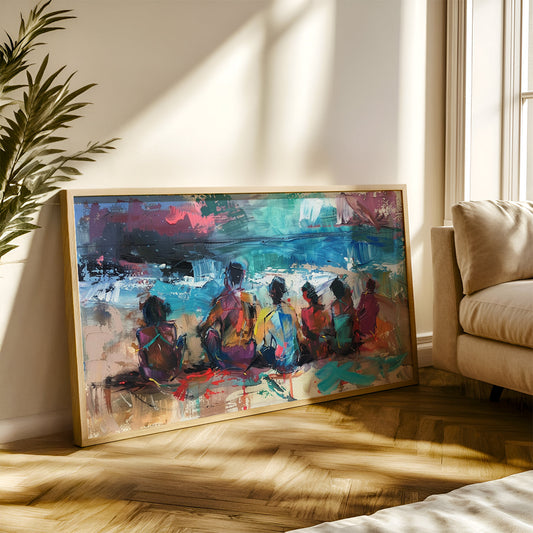 Modern Art Painting in a Lifestyle Setting
