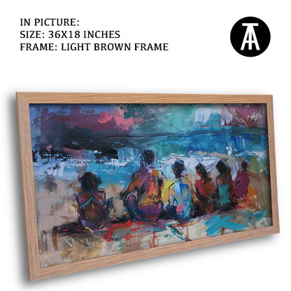 Artwork in Dark Brown Frame