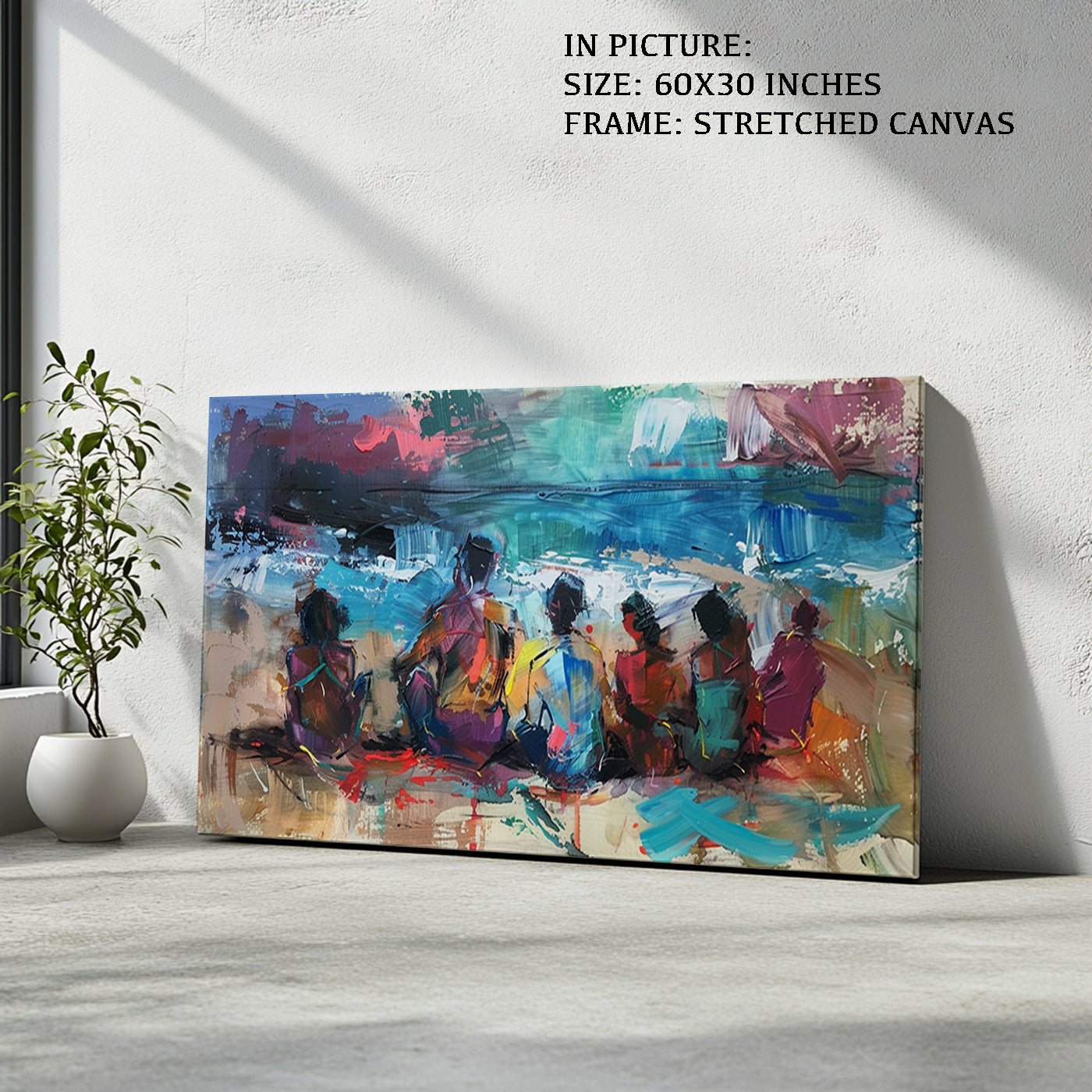 Artwork in Natural Wood Frame
