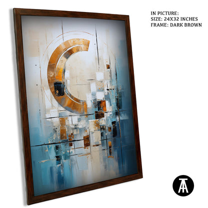Sample Artwork in Dark Brown Frame