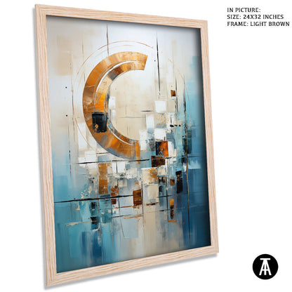 Sample Artwork in Light Brown Frame