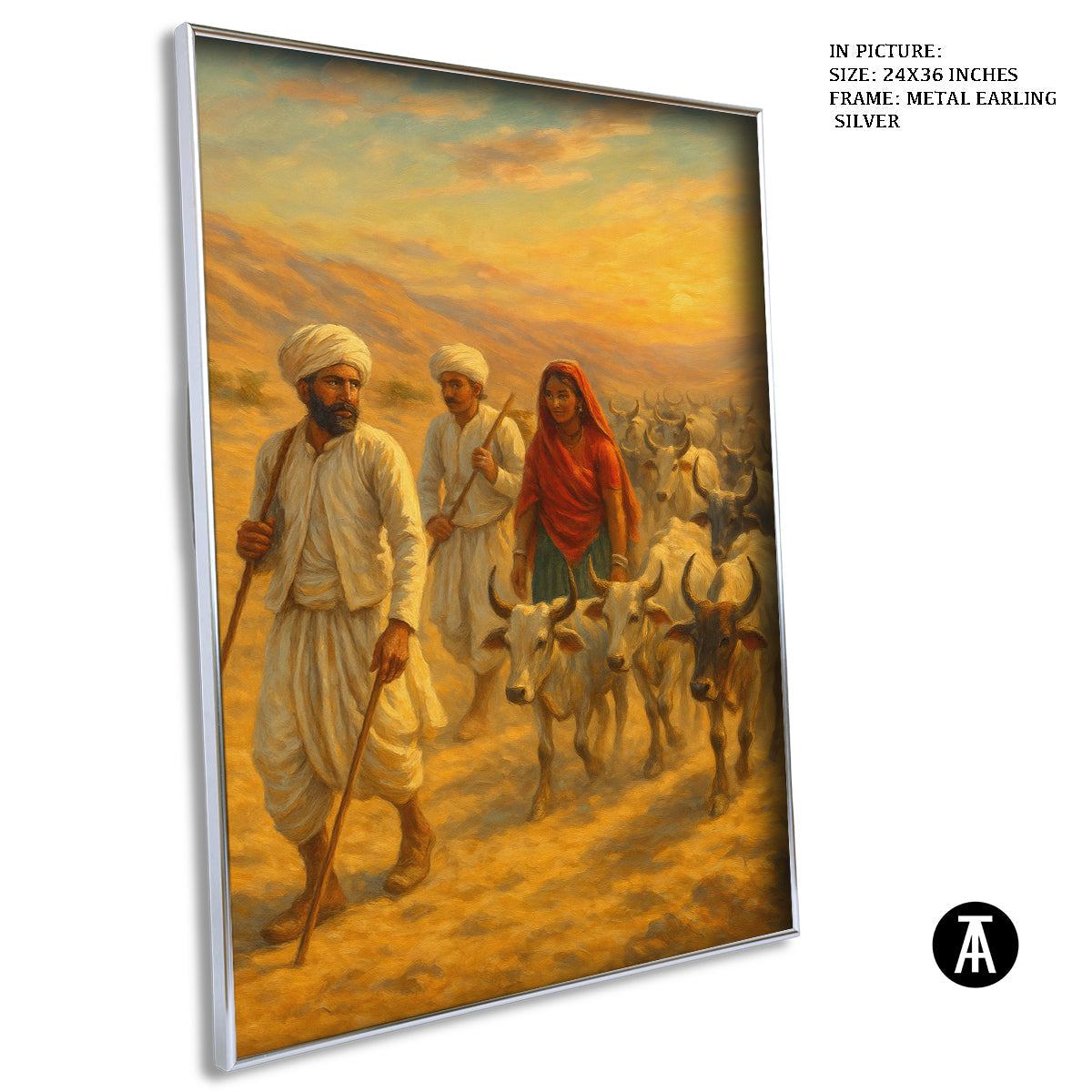 Artwork in Metal Earling Silver Frame