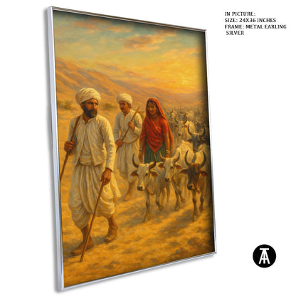 Artwork in Metal Earling Silver Frame