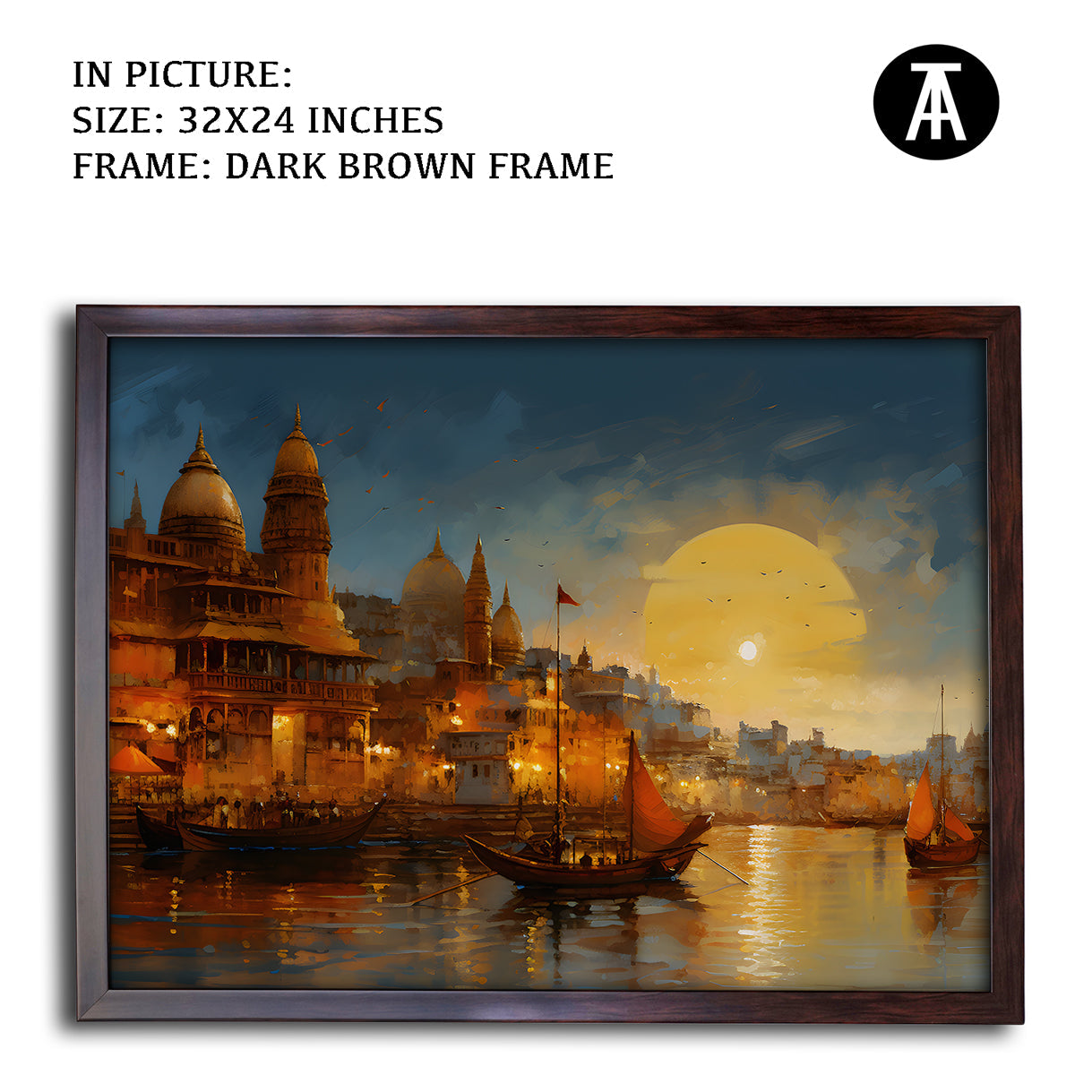 Artwork in Metal Champagne Gold Frame