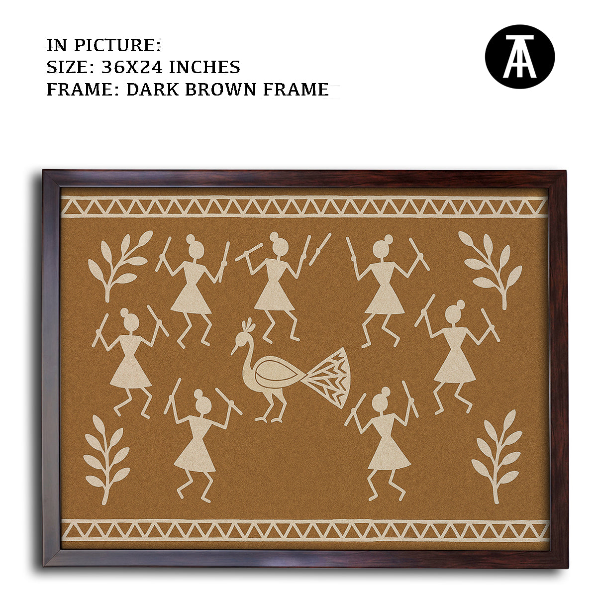Artwork in Dark Brown Frame