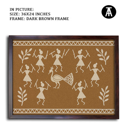 Artwork in Dark Brown Frame