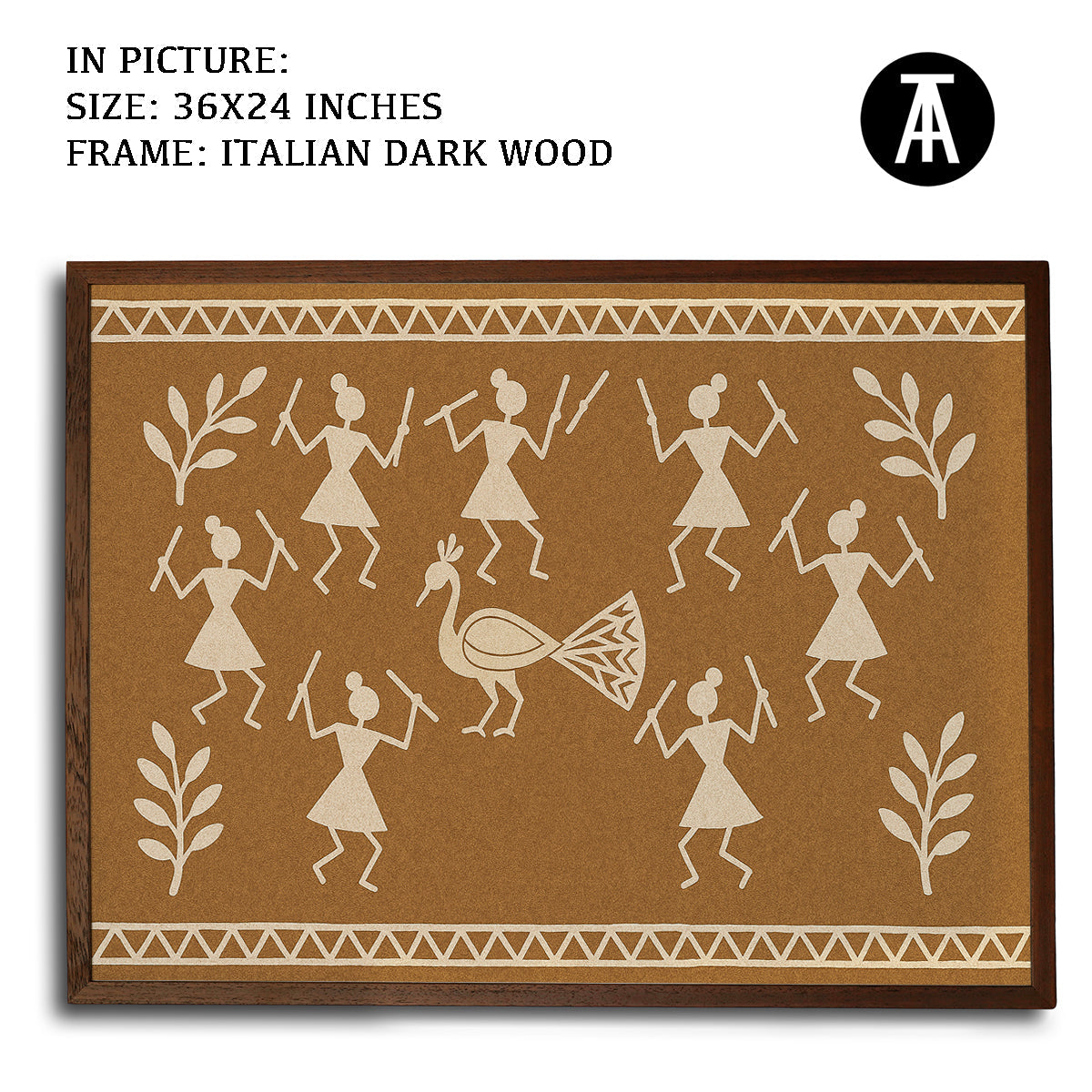 Artwork in Dark Wood Frame