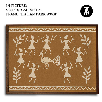 Artwork in Dark Wood Frame