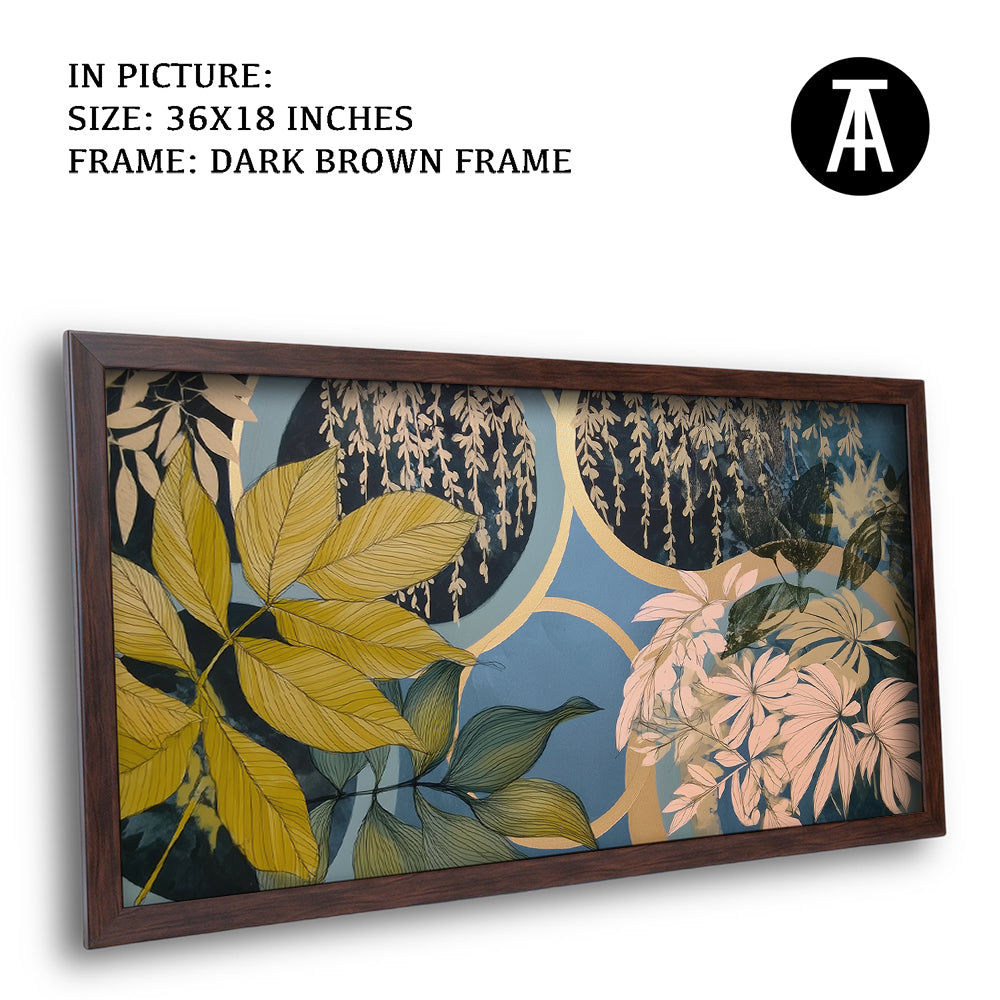 Artwork in Dark Brown Frame